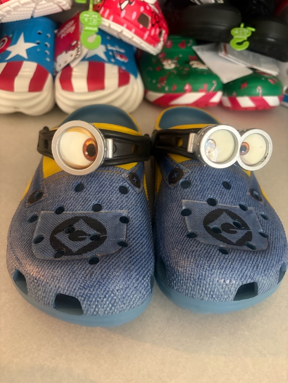 CROCS Kids Minion-Inspired Blue and Yellow Clog Sandals